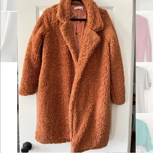 Never worn long sherpa coat